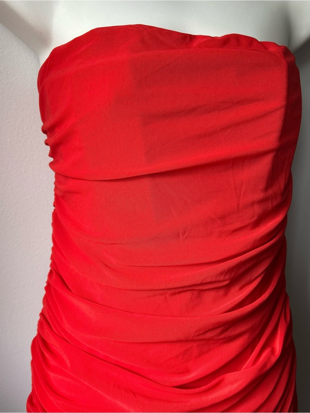 NWT Red rushed body-con dress size XL - Picture 4 of 8